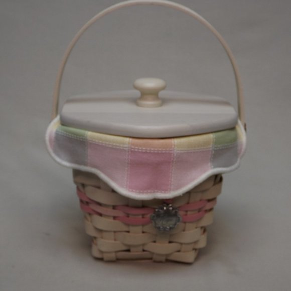 Longaberger 2001 Horizon of Hope /A.C.S. Basket Combo Complete with Lid - Picture 3 of 16
